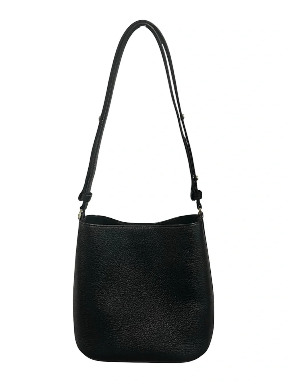 Kate Spade Julia Black Pebbled Leather Bucket Shoulder/Crossbody Purse